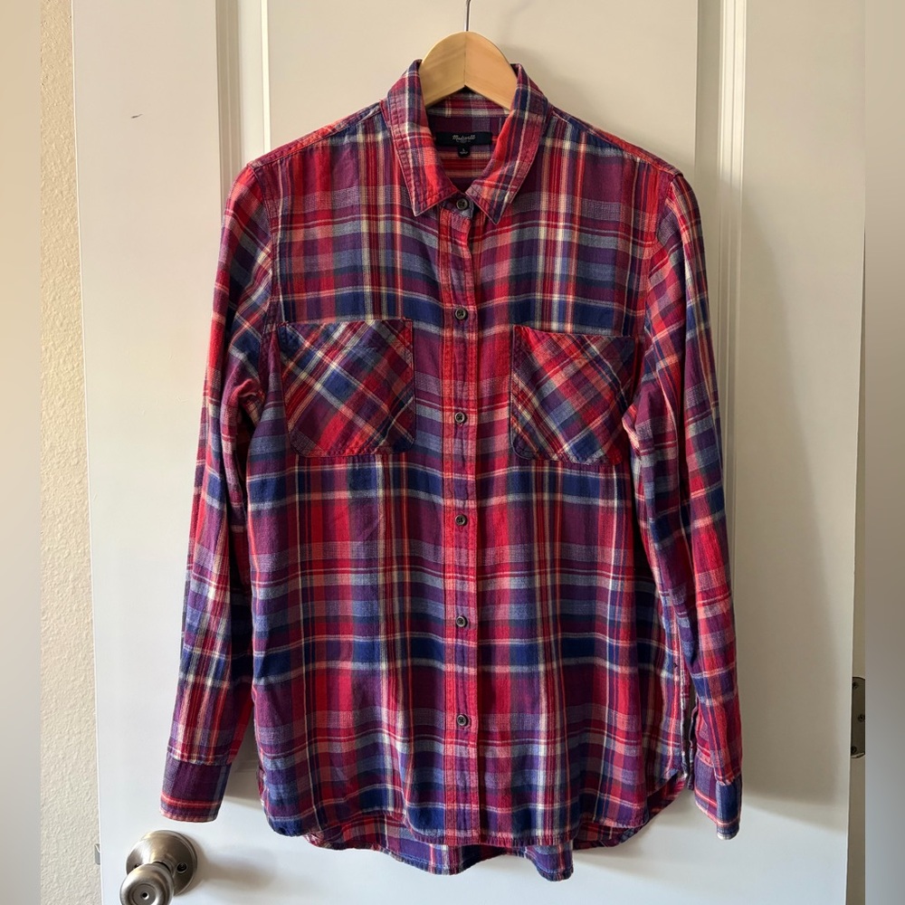 Madewell Ex Boyfriend Kentwood Plaid Shirt